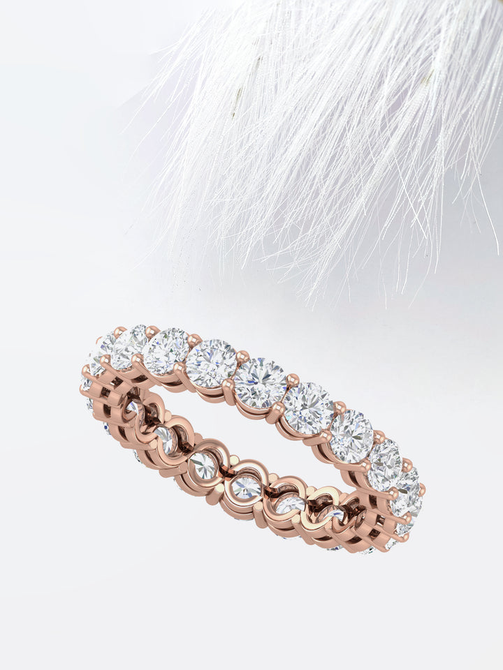 Round GH - VVS Lab Grown Diamond Full Eternity Wedding Band - Doozy Diamonds