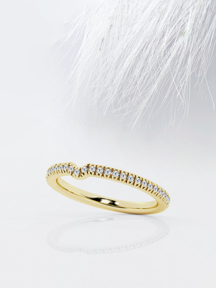 Round FG - VS2 Lab Grown Diamond French Pave Stacking Band - Doozy Diamonds