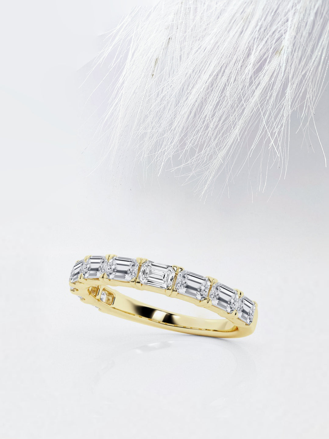 Emerald FG - VS2 Lab Grown Diamond East To West Eternity Band For Women - Doozy Diamonds