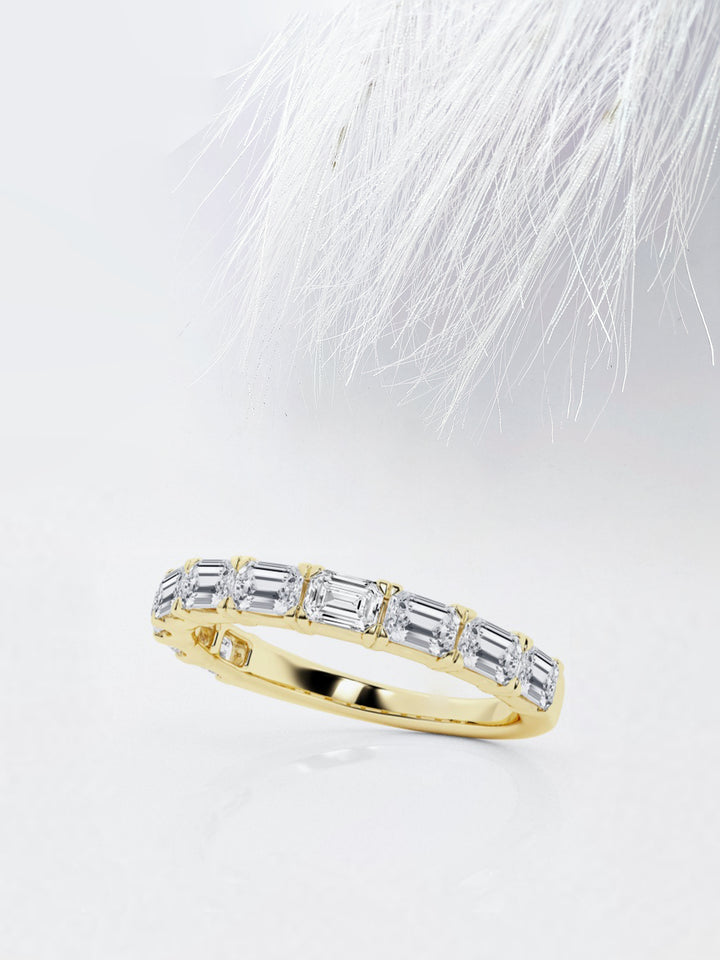 Emerald FG - VS2 Lab Grown Diamond East To West Eternity Band For Women - Doozy Diamonds