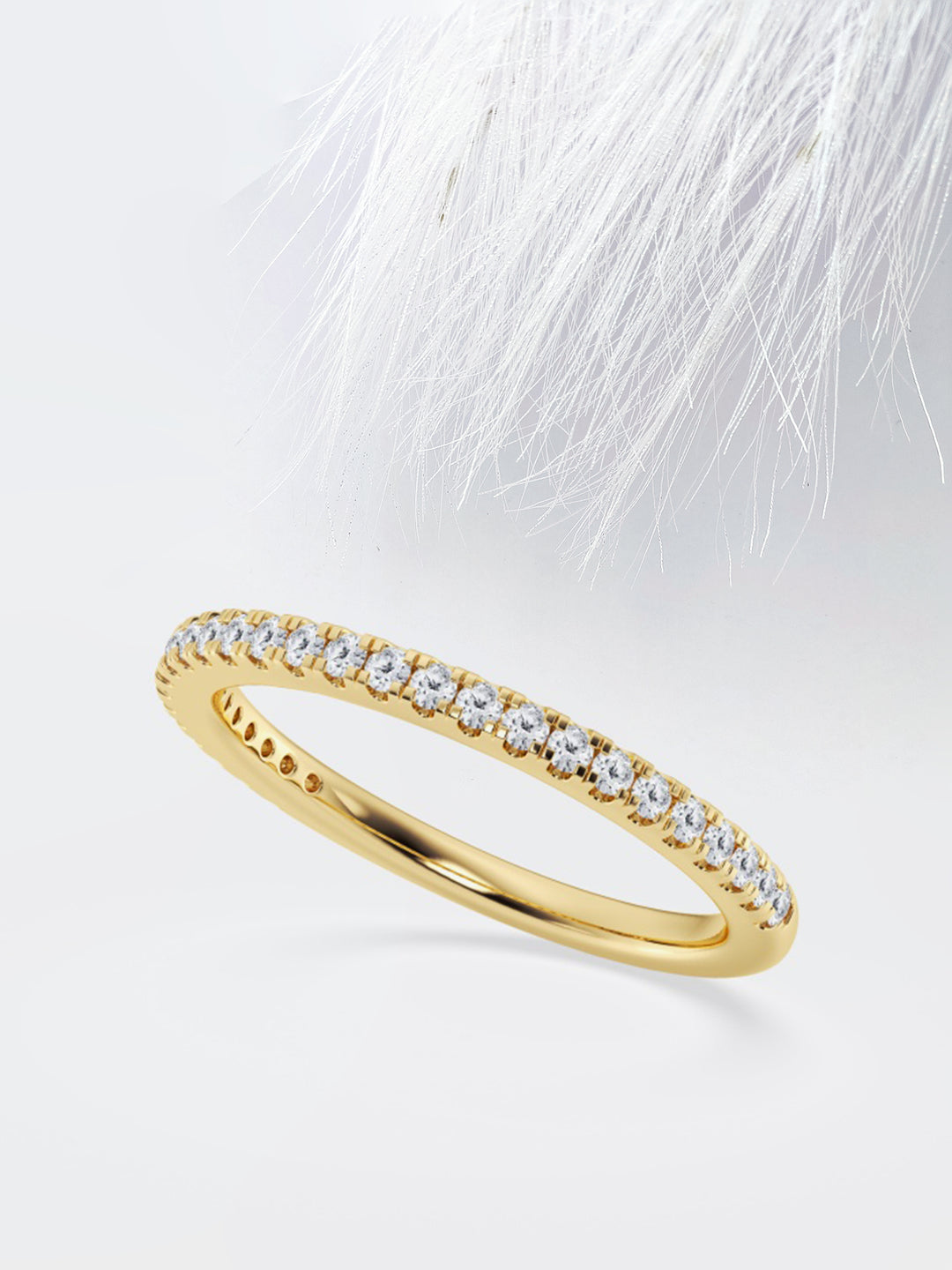 Round FG - VS2 Lab Grown Diamond French Claw Half Eternity Band - Doozy Diamonds