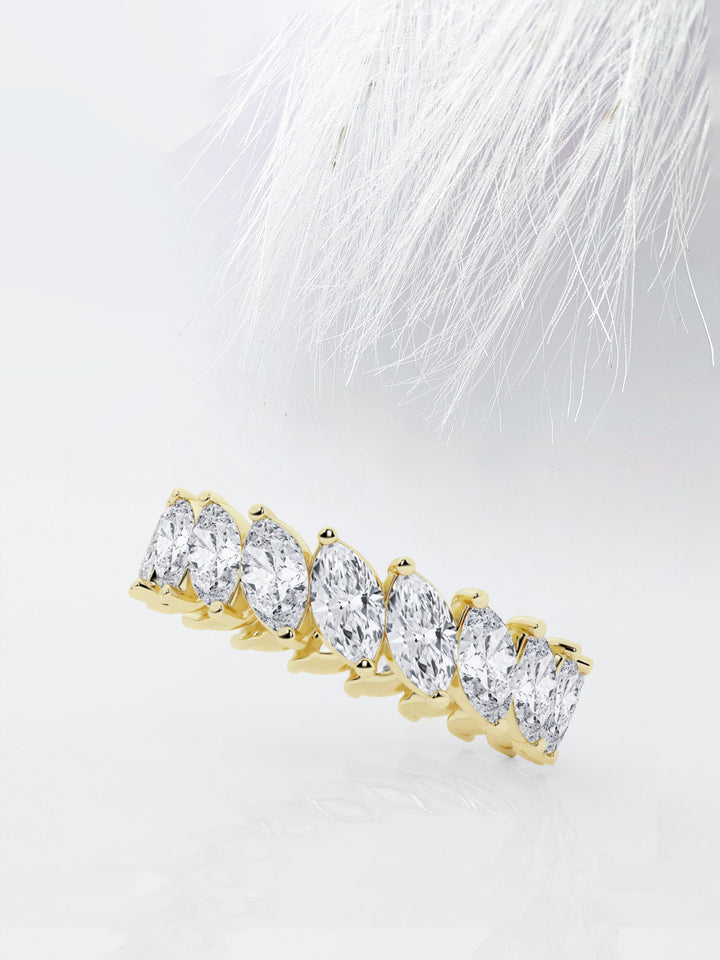Marquise FG - VS2 Lab Grown Diamond Full Eternity Wedding Band - Doozy Diamonds