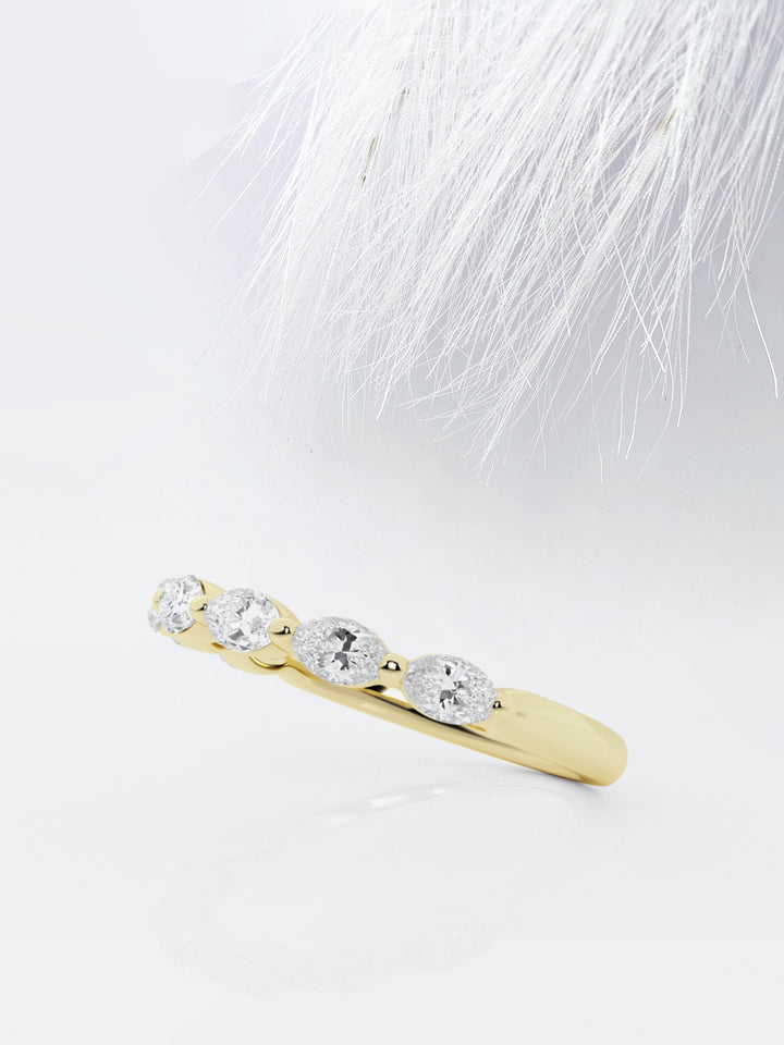 Marquise FG - VS2 Lab Grown Diamond Floating Wedding Band - Doozy Diamonds