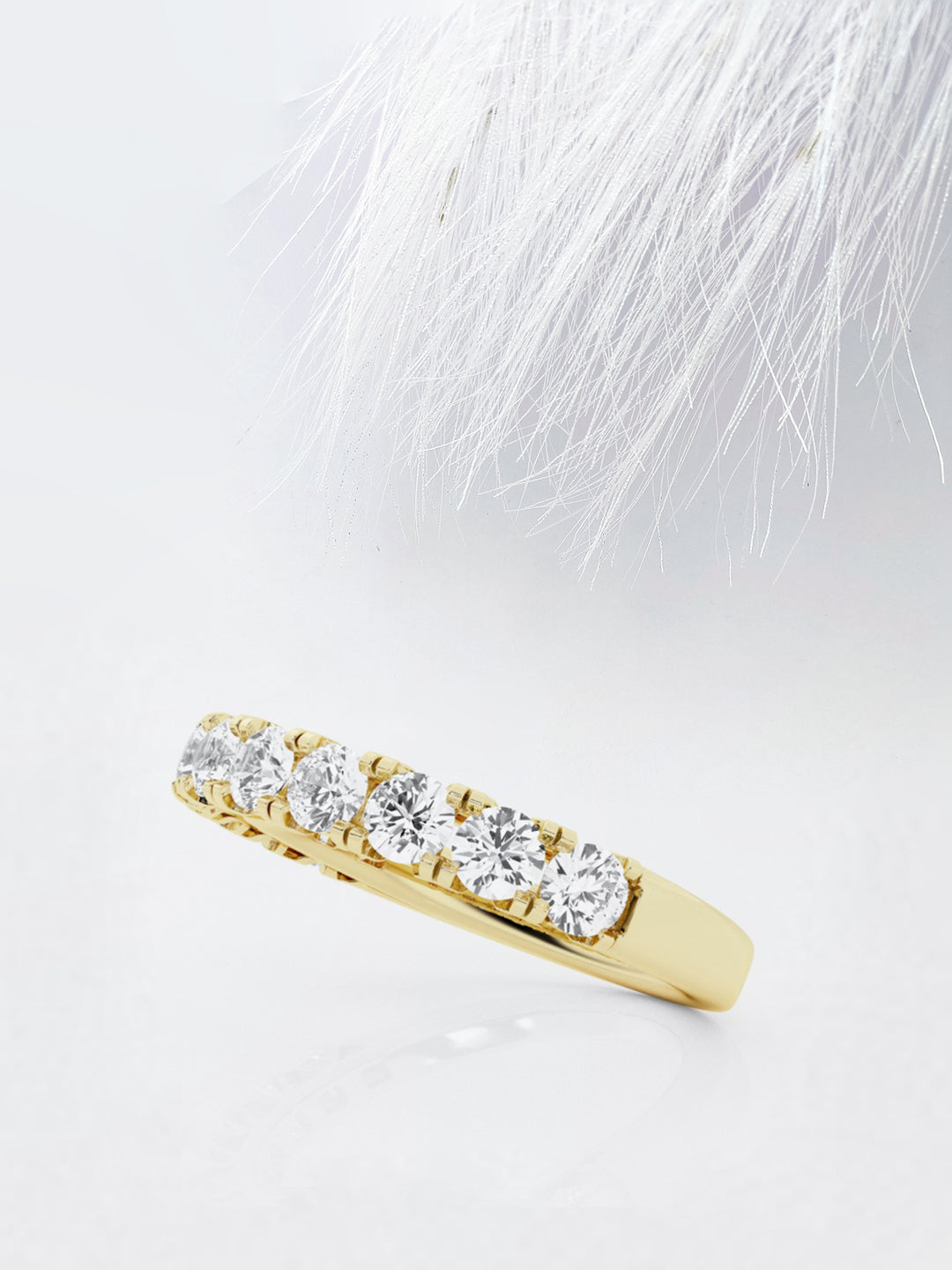 Round FG - VS2 Lab Grown Diamond Half Eternity Wedding Band - Doozy Diamonds
