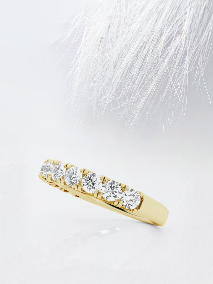 Round FG - VS2 Lab Grown Diamond Half Eternity Wedding Band - Doozy Diamonds