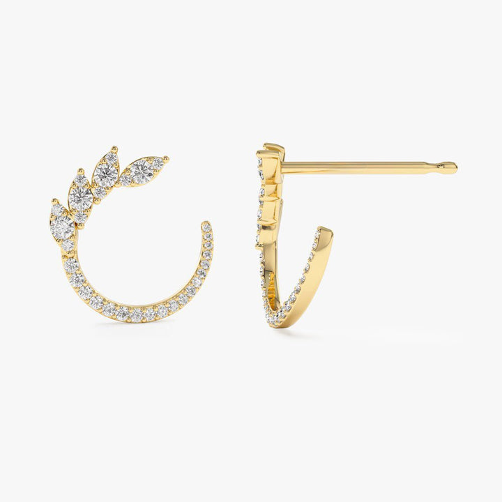 Round Cut Diamond Cluster Stud Earrings for Mother - Doozy Diamonds
