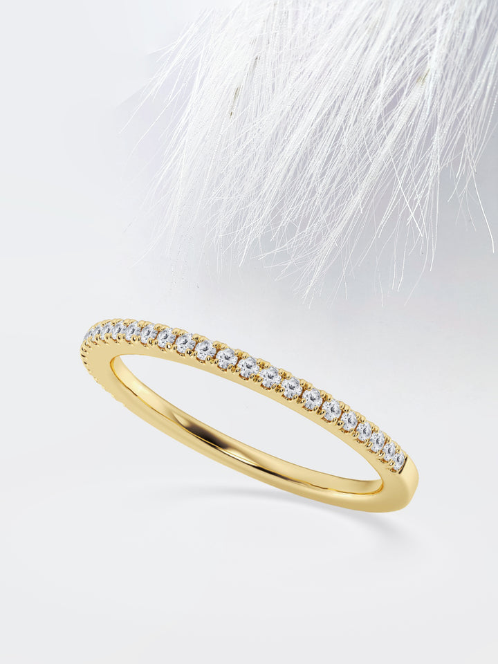 Round FG - VS2 Lab Grown Diamond French Prong Half Eternity Band - Doozy Diamonds