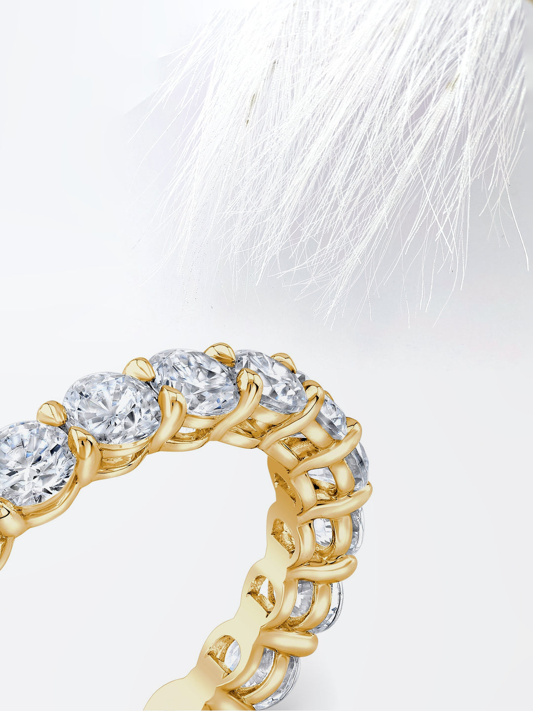 Round FG - VS1 Lab Grown Diamond Full Eternity Dainty Band - Doozy Diamonds