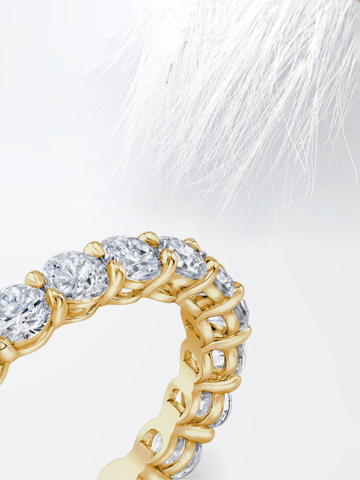 Round FG - VS1 Lab Grown Diamond Full Eternity Dainty Band - Doozy Diamonds