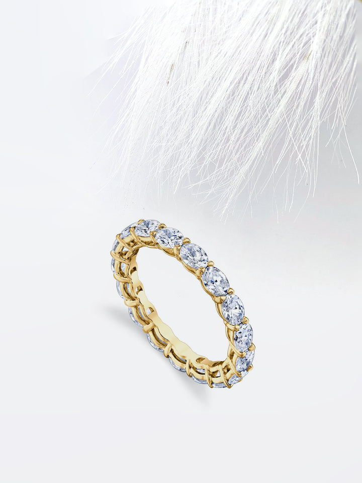 Oval FG - VS1 Lab Grown Diamond Full Eternity Wedding Band - Doozy Diamonds