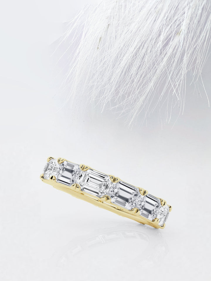 Emerald East - West FG - VS2 Lab Grown Diamond Full Eternity Wedding Band - Doozy Diamonds