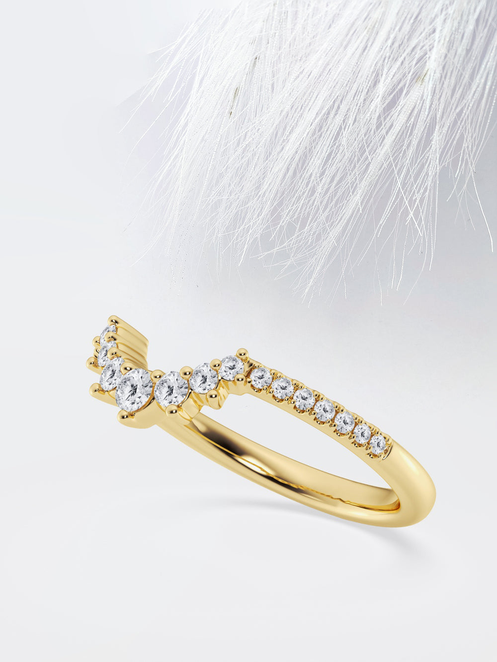 Round FG - VS2 Lab Grown Diamond Crown Wedding Band - Doozy Diamonds