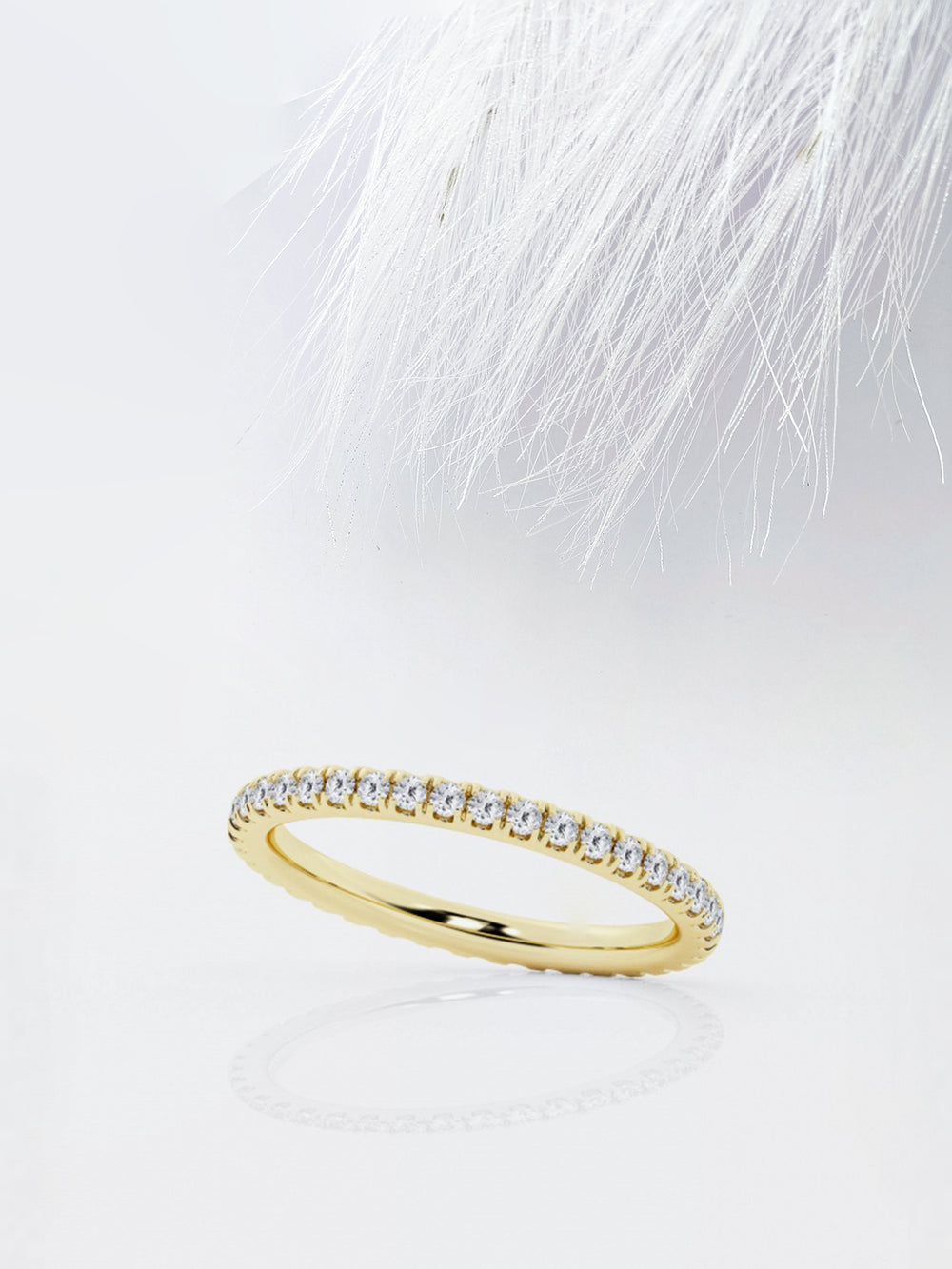 Round FG - VS2 Lab Grown Diamond Full Eternity Dainty Band - Doozy Diamonds