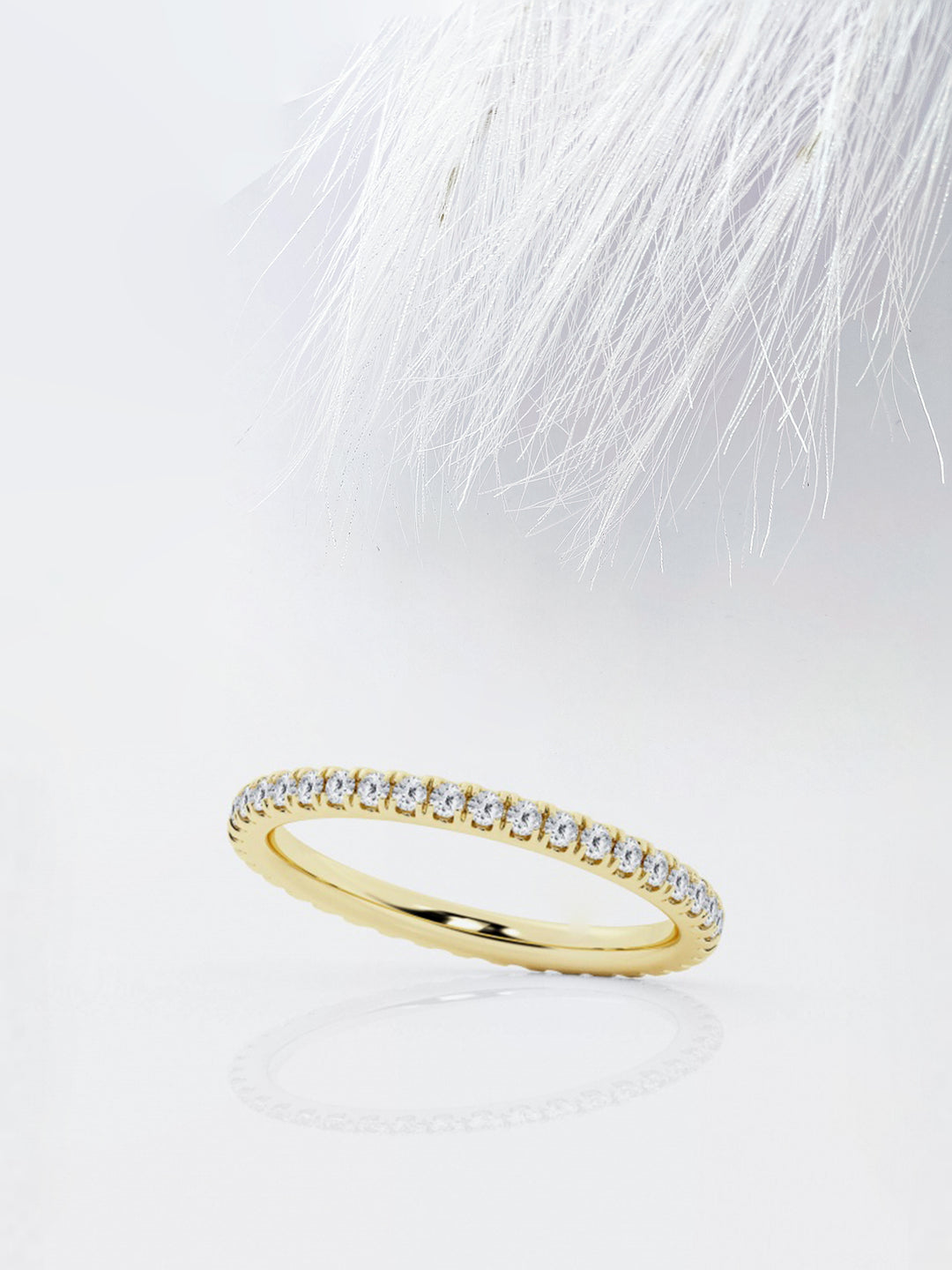 Round FG - VS2 Lab Grown Diamond Full Eternity Dainty Band - Doozy Diamonds