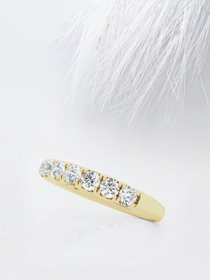 Round FG - VS2 Lab Grown Diamond Half Eternity Wedding Band - Doozy Diamonds