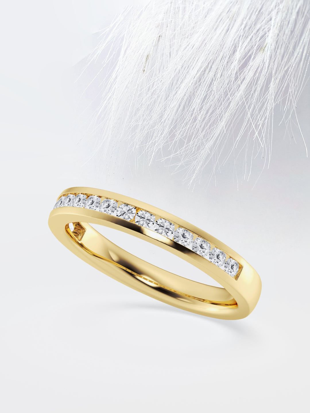 Round FG - VS2 Lab Grown Channel Set Half Eternity Band - Doozy Diamonds