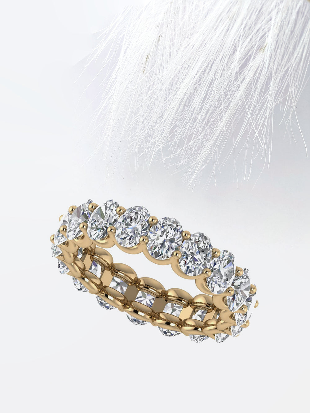 Oval GH - VVS Lab Grown Diamond Full Eternity Wedding Band - Doozy Diamonds