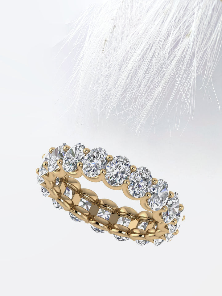 Oval GH - VVS Lab Grown Diamond Full Eternity Wedding Band - Doozy Diamonds