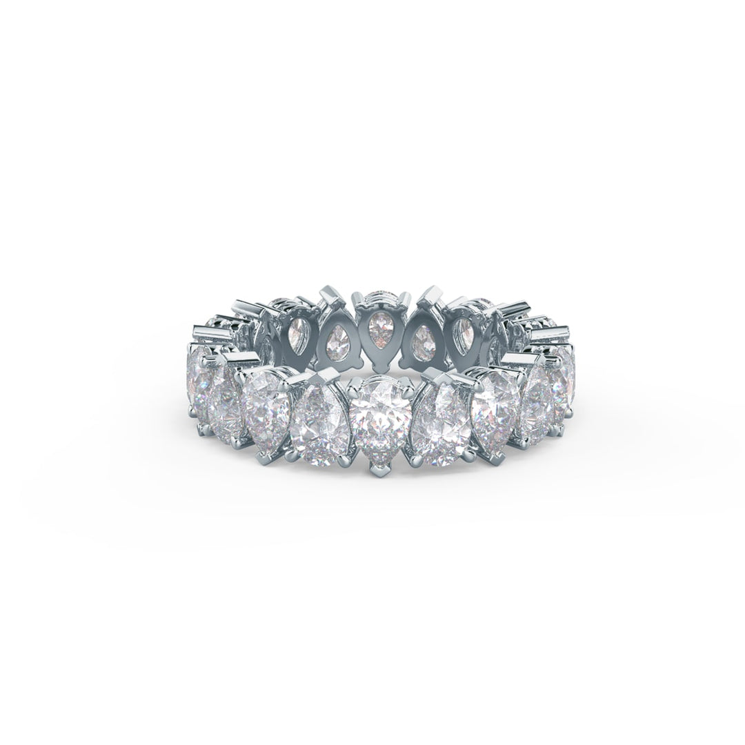 Pear Cut DE - VS1 Lab Grown Diamond Alternative Eternity Wedding Band - Doozy Diamonds