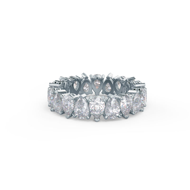 Pear Cut DE - VS1 Lab Grown Diamond Alternative Eternity Wedding Band - Doozy Diamonds