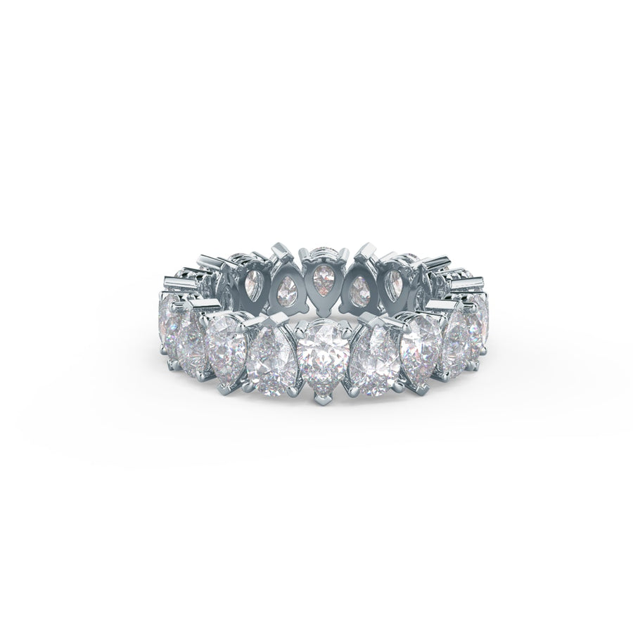 Pear Cut DE - VS1 Lab Grown Diamond Alternative Eternity Wedding Band - Doozy Diamonds
