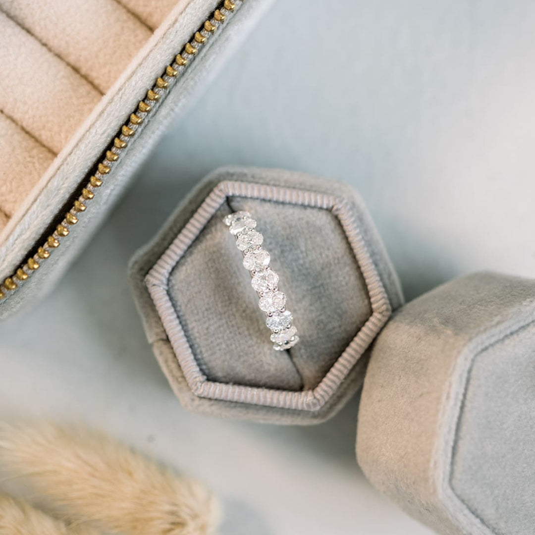 Oval DE - VS1 Lab Grown Diamond Full Eternity Wedding Band - Doozy Diamonds