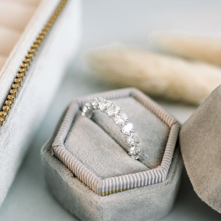 Oval DE - VS1 Lab Grown Diamond Full Eternity Wedding Band - Doozy Diamonds