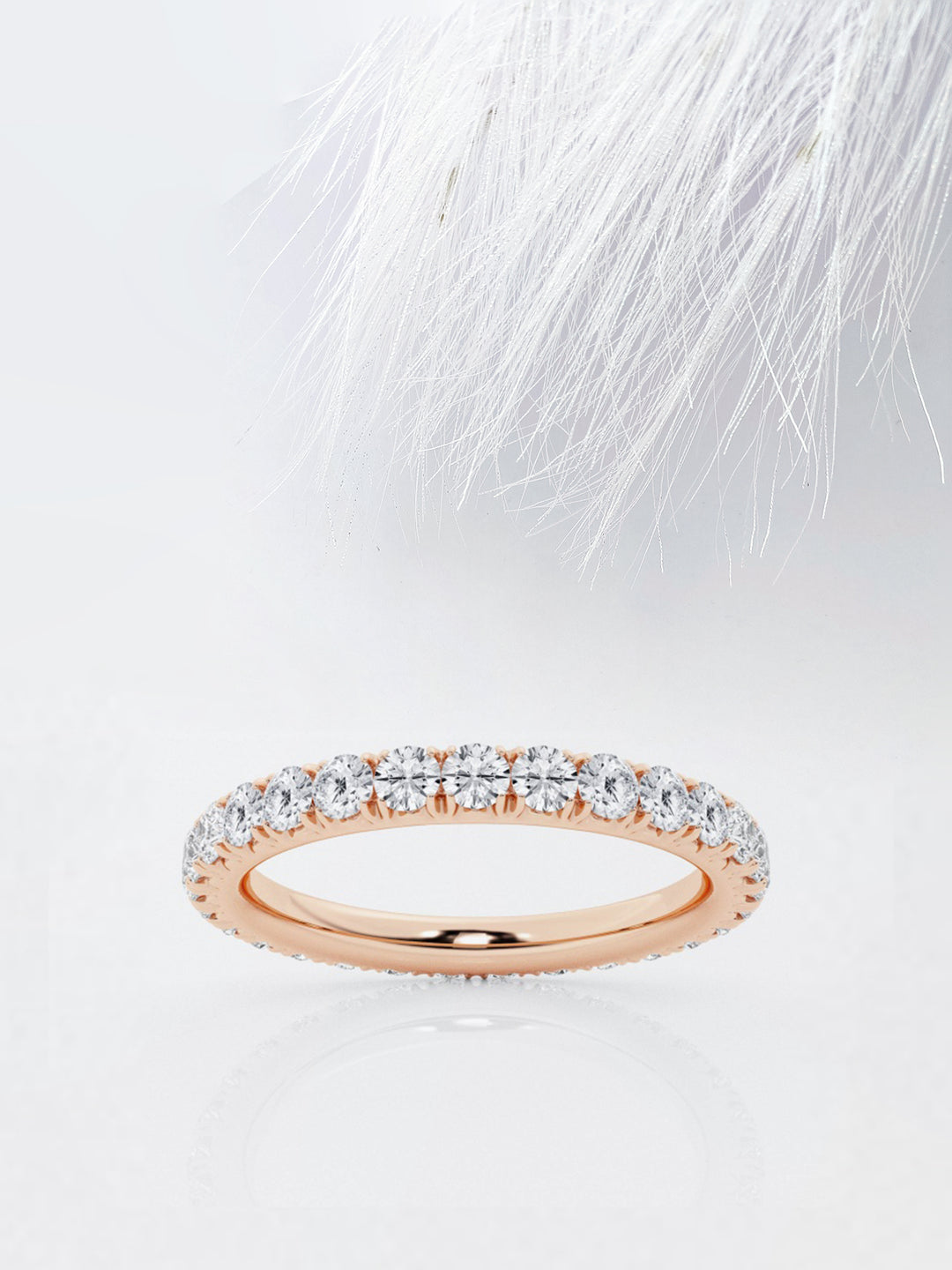 Round FG - VS2 Lab Grown Diamond Full Eternity Wedding Band - Doozy Diamonds