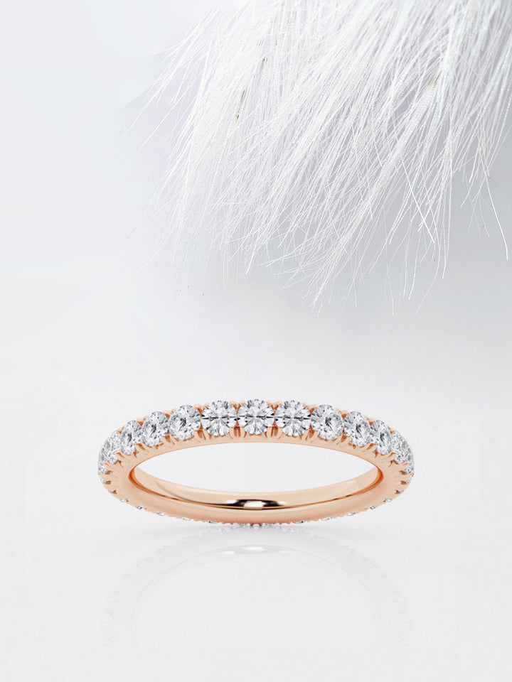 Round FG - VS2 Lab Grown Diamond Full Eternity Wedding Band - Doozy Diamonds