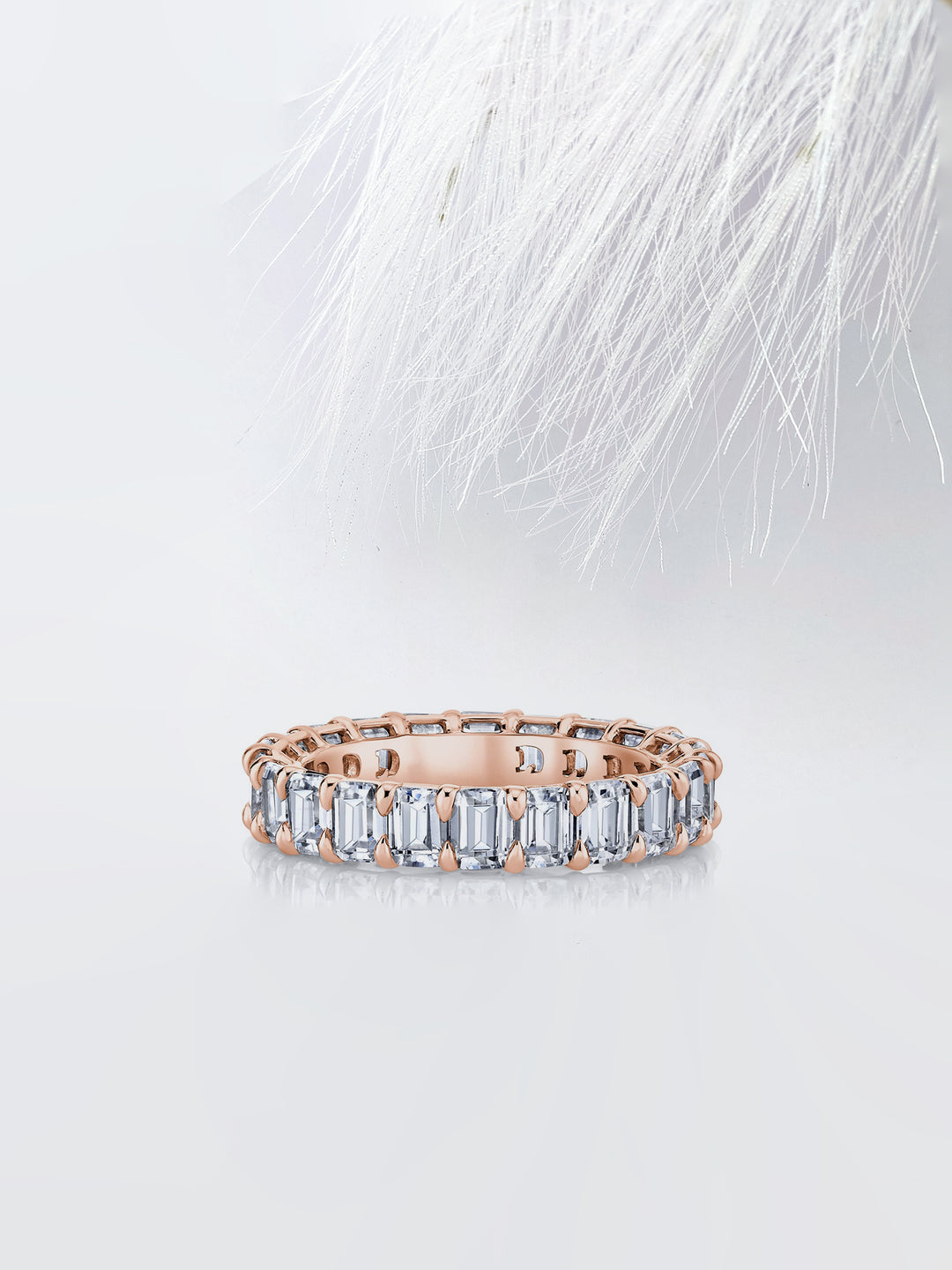 Emerald FG - VS1 Lab Grown Diamond Full Eternity Wedding Band - Doozy Diamonds