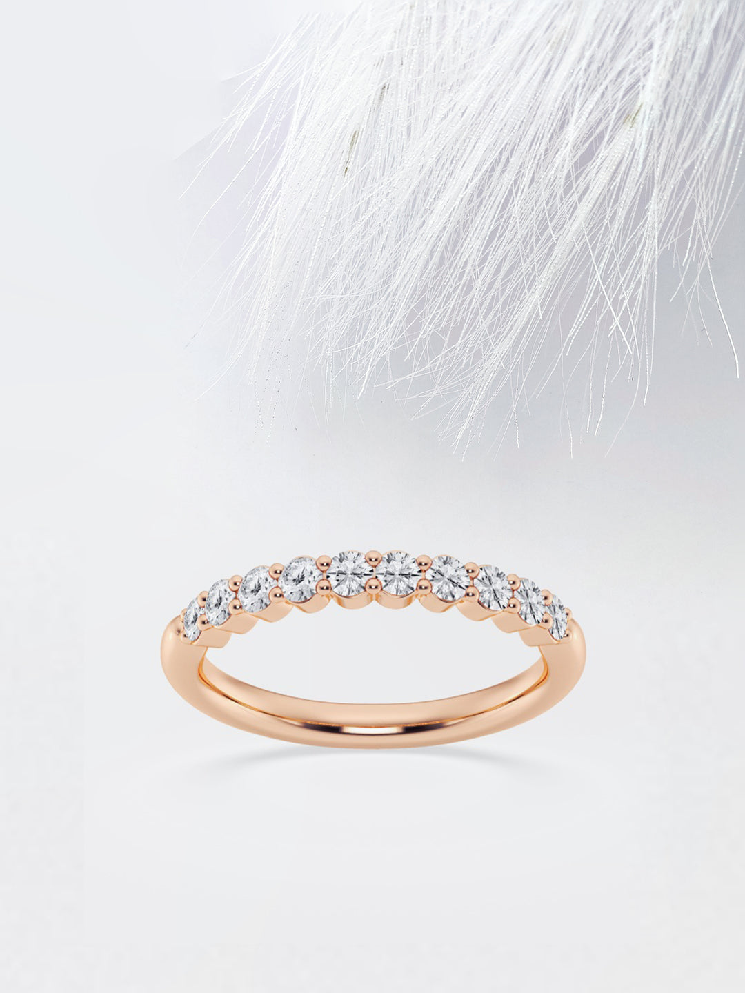 Round FG - VS2 Lab Grown Diamond Prong Set Wedding Band - Doozy Diamonds