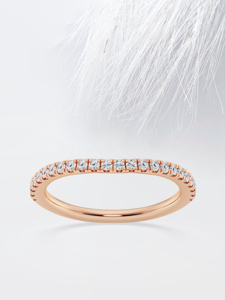 Round FG - VS2 Lab Grown Diamond Half Eternity Wedding Band - Doozy Diamonds