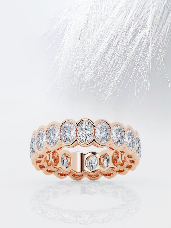 Oval FG - VS2 Lab Grown Diamond Bezel Set Eternity Band - Doozy Diamonds
