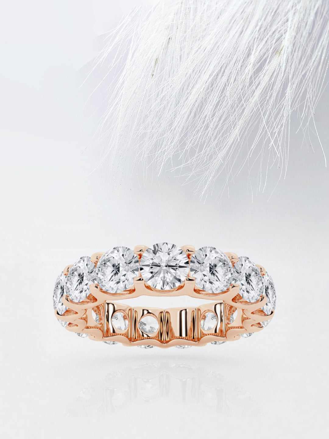Round FG - VS2 Lab Grown Diamond Full Eternity Wedding Band - Doozy Diamonds