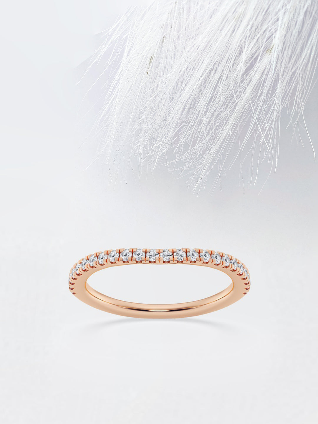 Round FG - VS2 Lab Grown Diamond Curved Eternity Band - Doozy Diamonds
