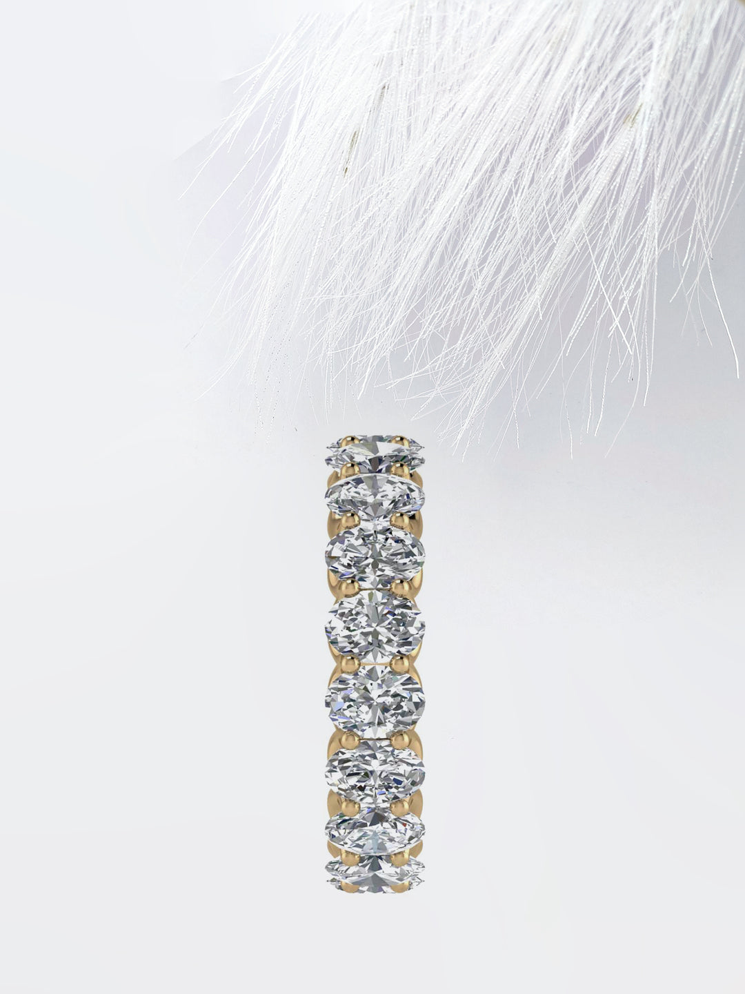 Oval GH - VVS Lab Grown Diamond Full Eternity Wedding Band - Doozy Diamonds