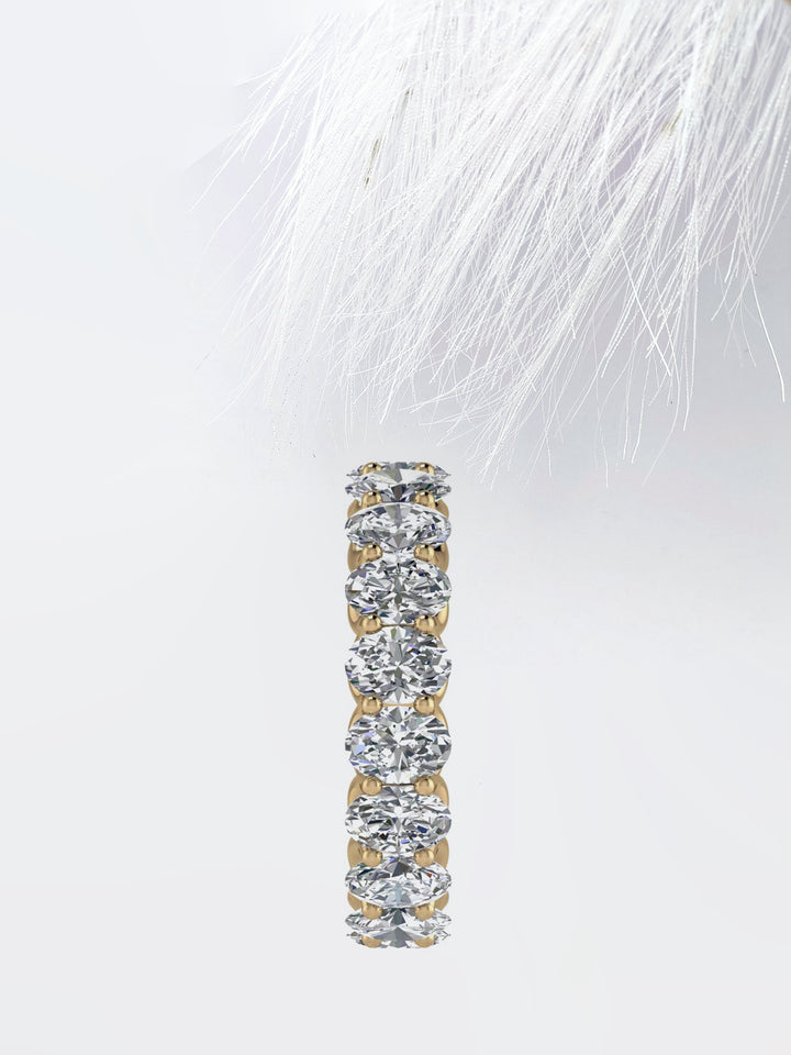Oval GH - VVS Lab Grown Diamond Full Eternity Wedding Band - Doozy Diamonds