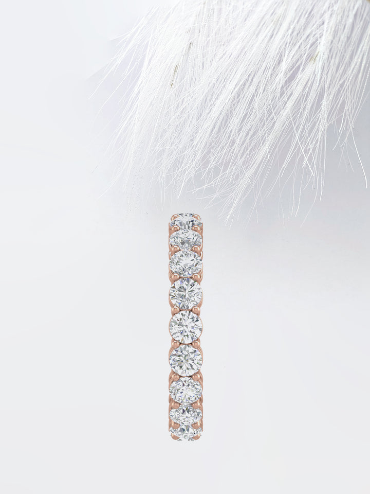 Round GH - VVS Lab Grown Diamond Full Eternity Wedding Band - Doozy Diamonds