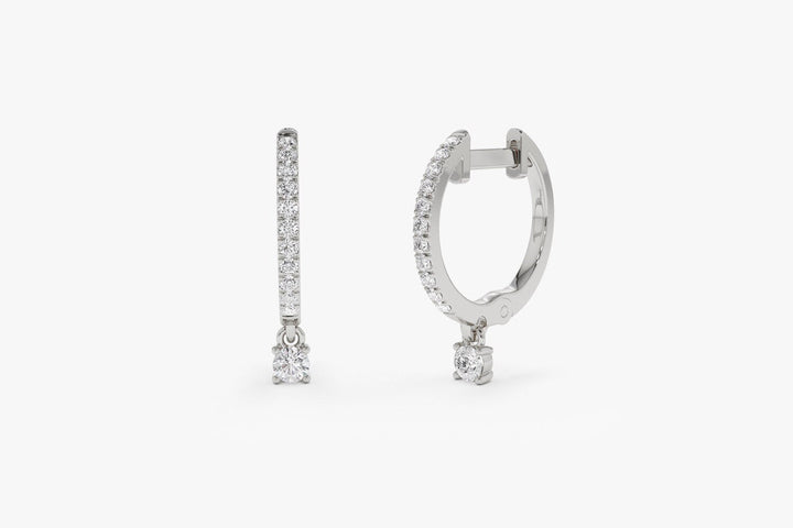 Round Cut Diamond lab grown diamond Hoop Earrings for Women - Doozy Diamonds