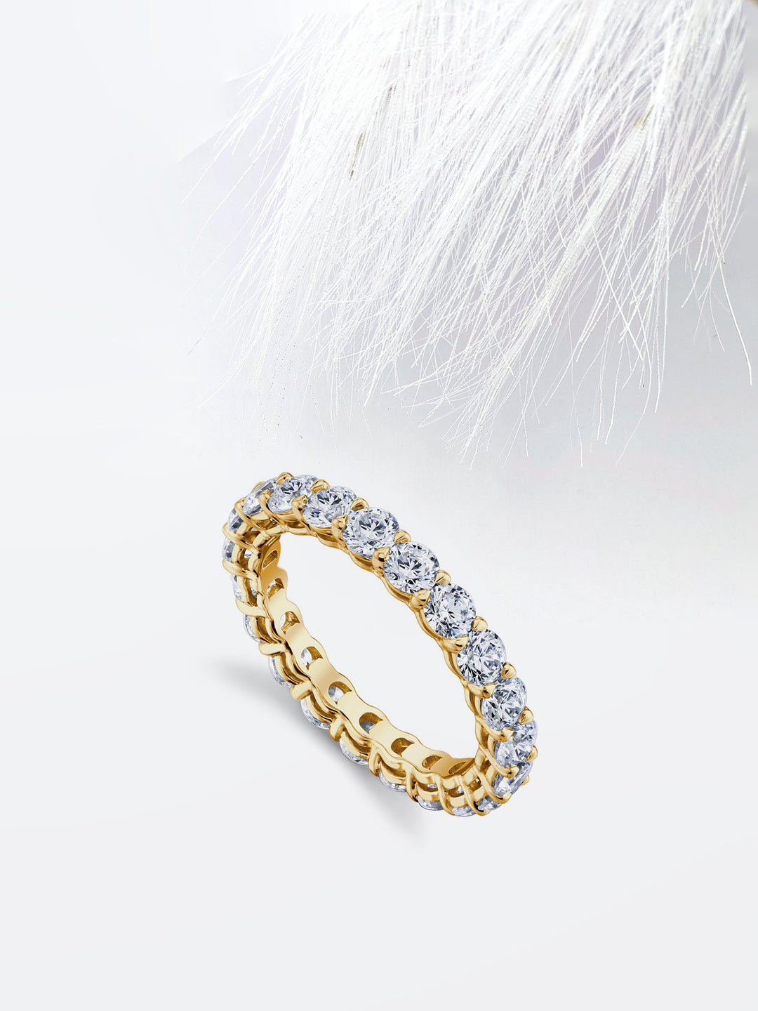 Round FG - VS1 Lab Grown Diamond Full Eternity Dainty Band - Doozy Diamonds