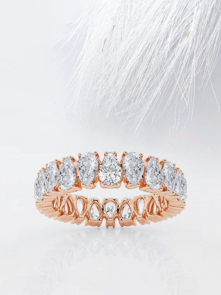 Pear FG - VS2 Lab Grown Diamond Alternative Eternity Band - Doozy Diamonds