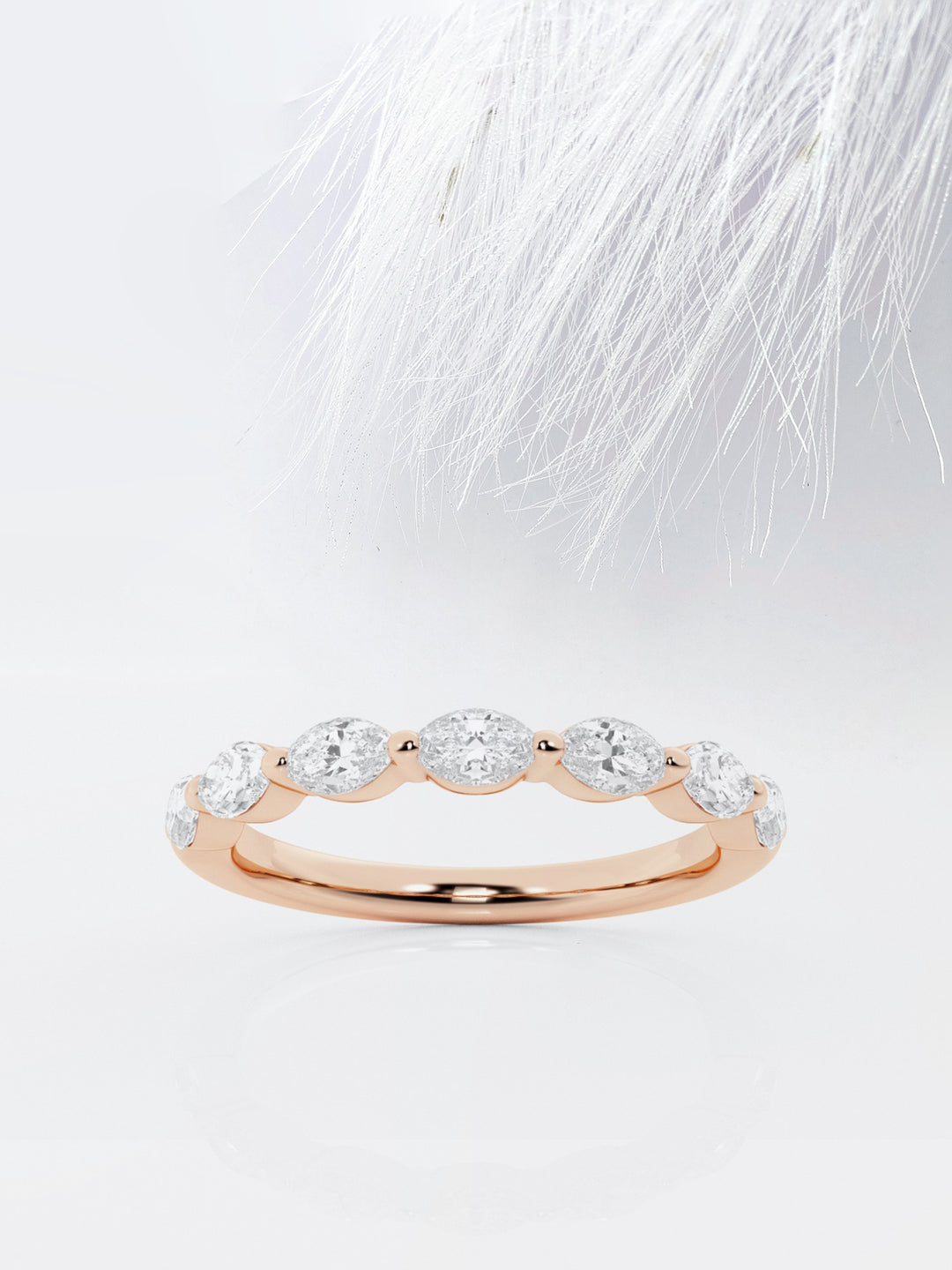 Marquise FG - VS2 Lab Grown Diamond Floating Wedding Band - Doozy Diamonds