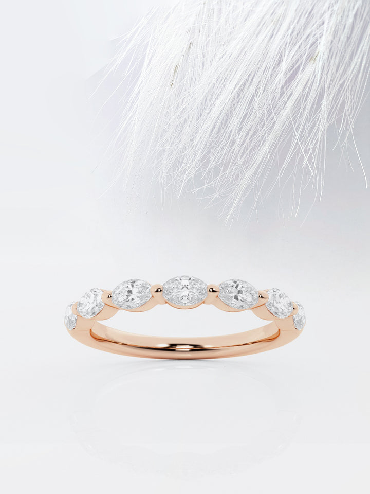 Marquise FG - VS2 Lab Grown Diamond Floating Wedding Band - Doozy Diamonds