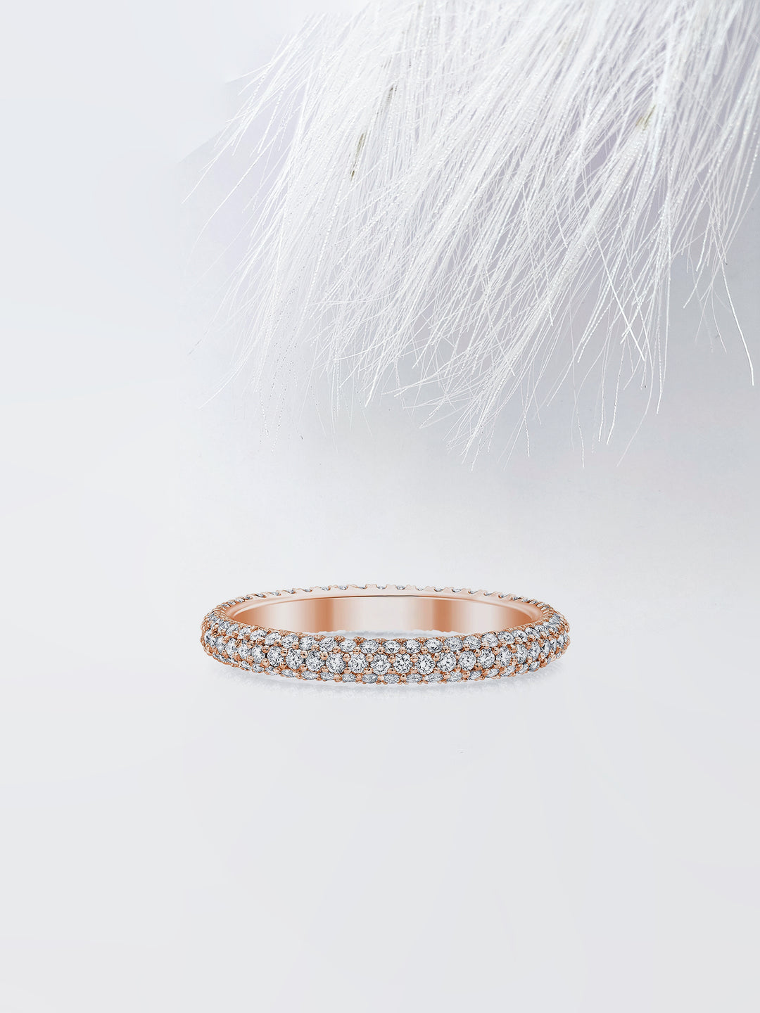 Round FG - VS1 Lab Grown Diamond Cluster Set Eternity Band - Doozy Diamonds