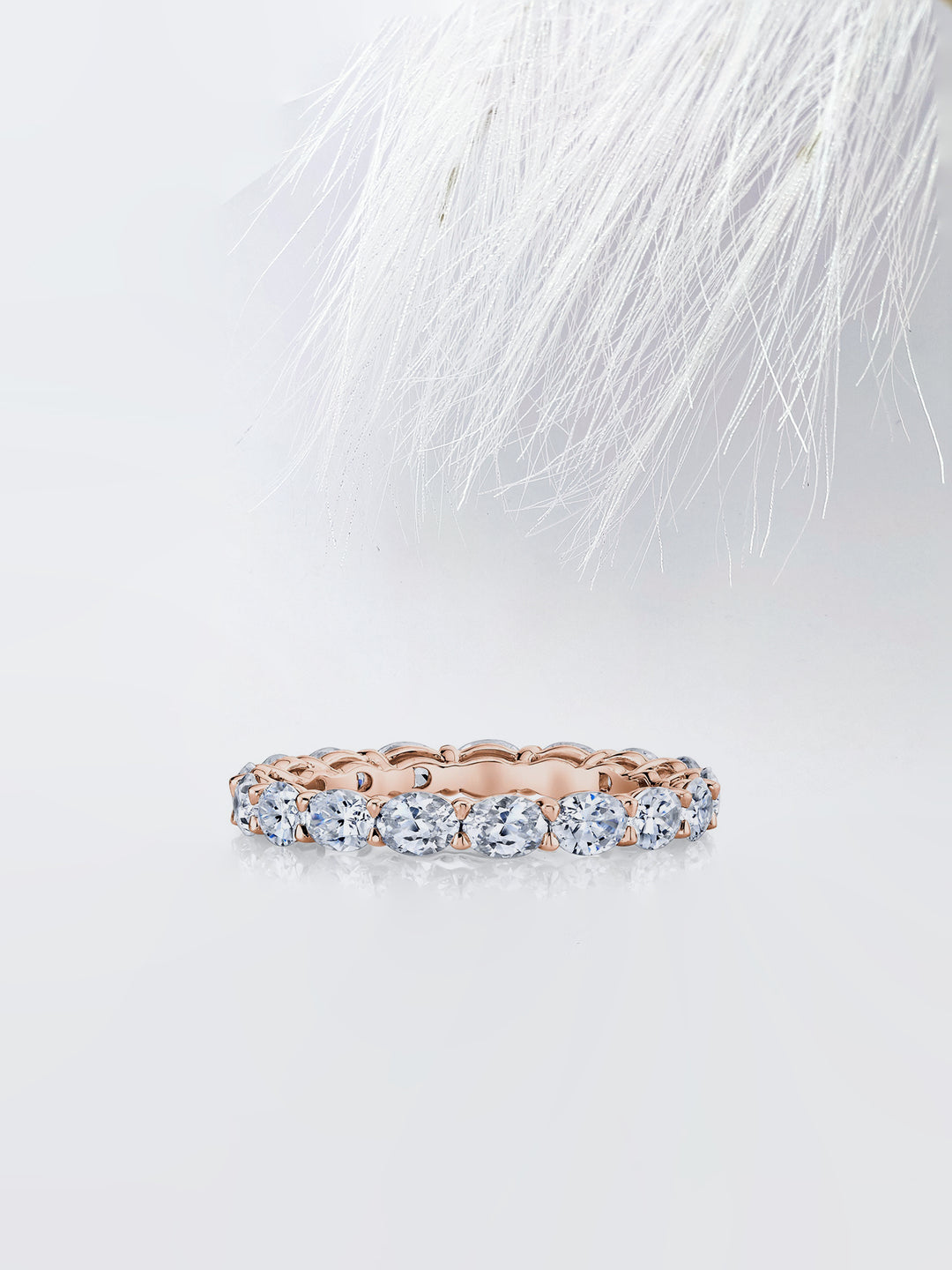 Oval FG - VS1 Lab Grown Diamond Full Eternity Wedding Band - Doozy Diamonds