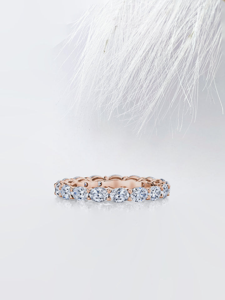 Oval FG - VS1 Lab Grown Diamond Full Eternity Wedding Band - Doozy Diamonds