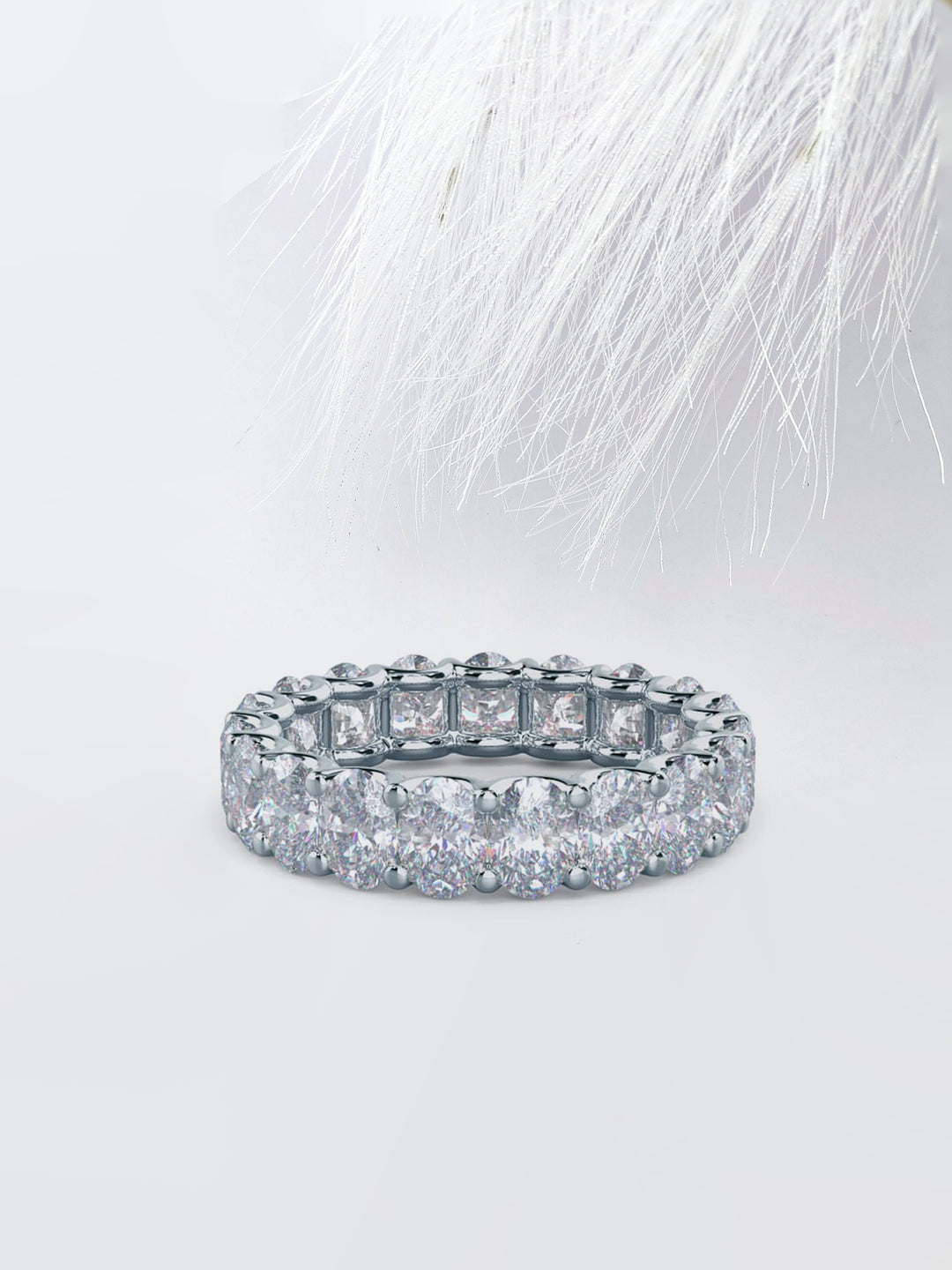 Oval DE - VS1 Lab Grown Diamond Full Eternity Wedding Band - Doozy Diamonds