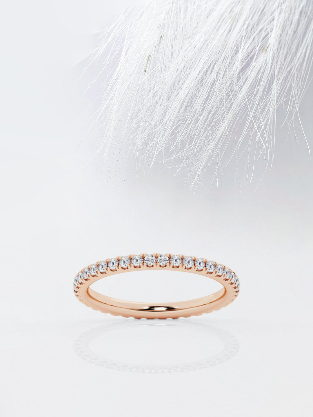 Round FG - VS2 Lab Grown Diamond Full Eternity Dainty Band - Doozy Diamonds