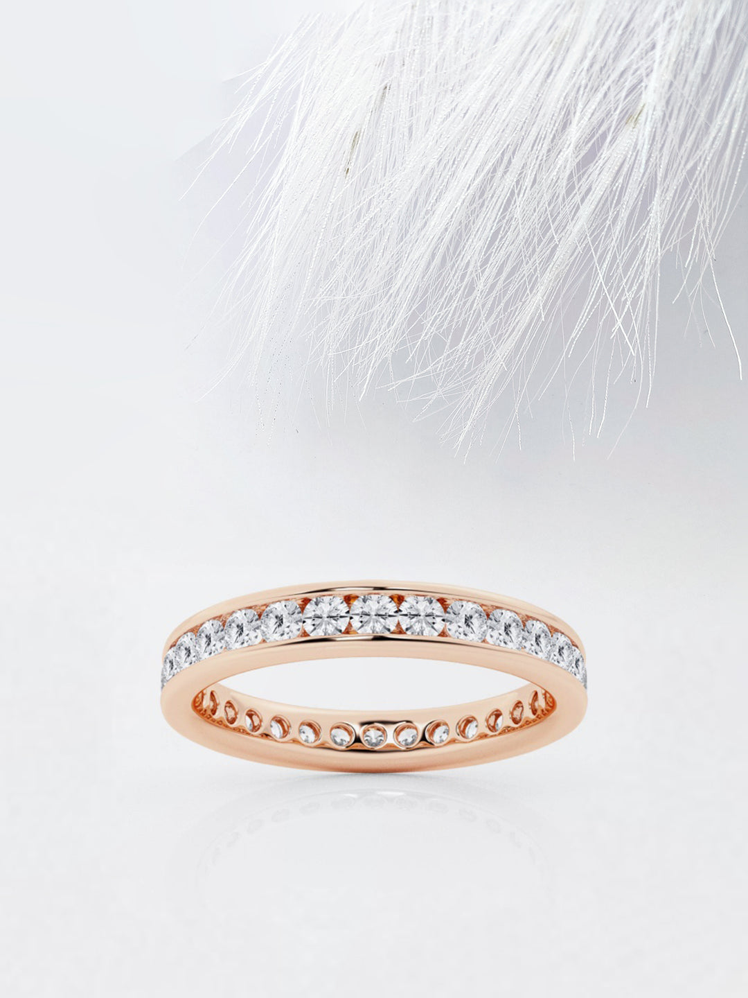 Round FG - VS2 Lab Grown Diamond Channel Set Wedding Band - Doozy Diamonds