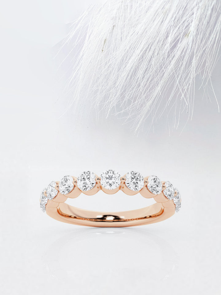 Round FG - VS2 Lab Grown Diamond Floating Wedding Band - Doozy Diamonds